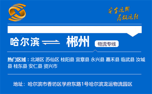 优质哈尔滨到郴州物流专线