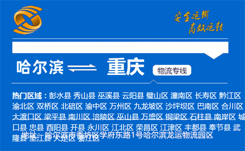 优质哈尔滨到重庆物流专线