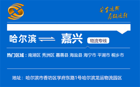 优质哈尔滨到嘉兴物流专线
