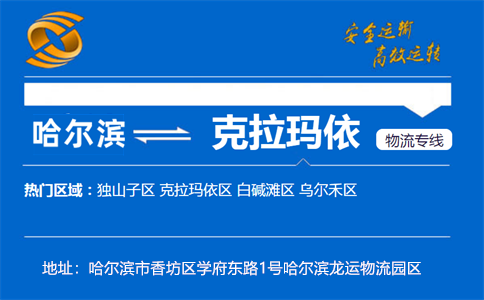 优质哈尔滨到克拉玛依物流专线