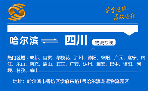 优质哈尔滨到四川物流专线