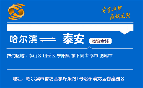 优质哈尔滨到泰安物流专线