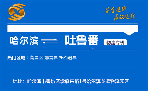 优质哈尔滨到吐鲁番物流专线