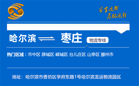 优质哈尔滨到枣庄物流专线