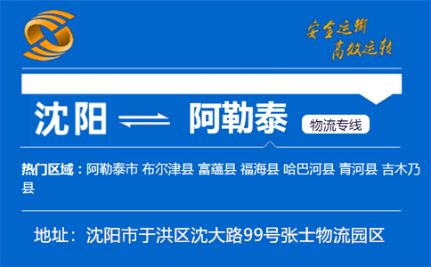 优质沈阳到阿勒泰物流专线