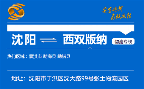 优质沈阳到西双版纳物流专线
